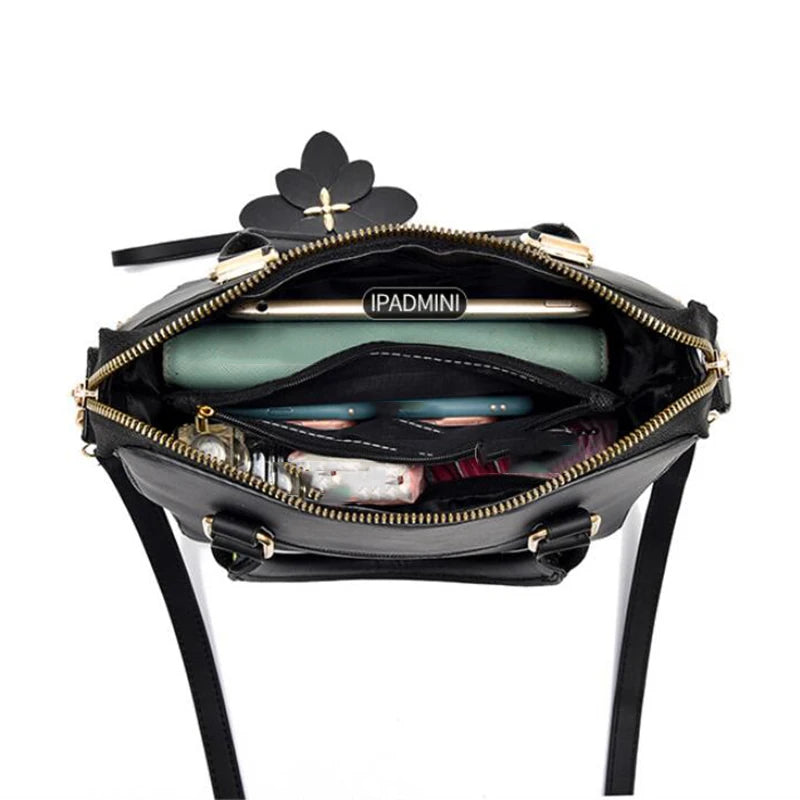 Yogodlns Luxury Embroidery Handbag – PU Leather Crossbody for Women | حقيبة فاخرة مطرزة Yogodlns – حقيبة كروس بود من جلد PU للنساء