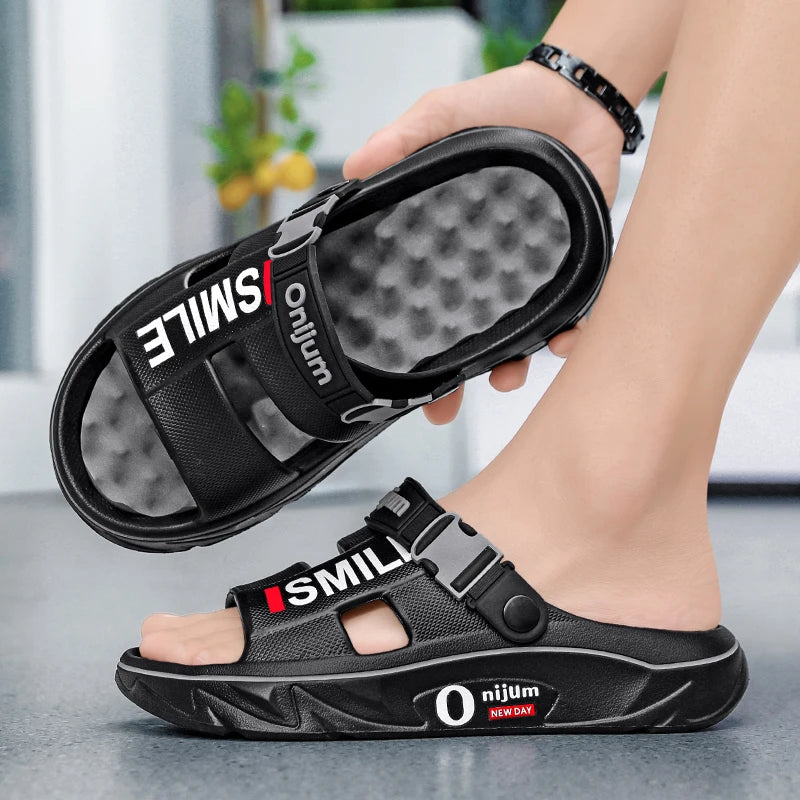 2025 Men’s Massage Slippers – Indoor/Outdoor Comfortable Slides | شباشب تدليك رجالي 2025 – مريحة للاستخدام الداخلي والخارجي