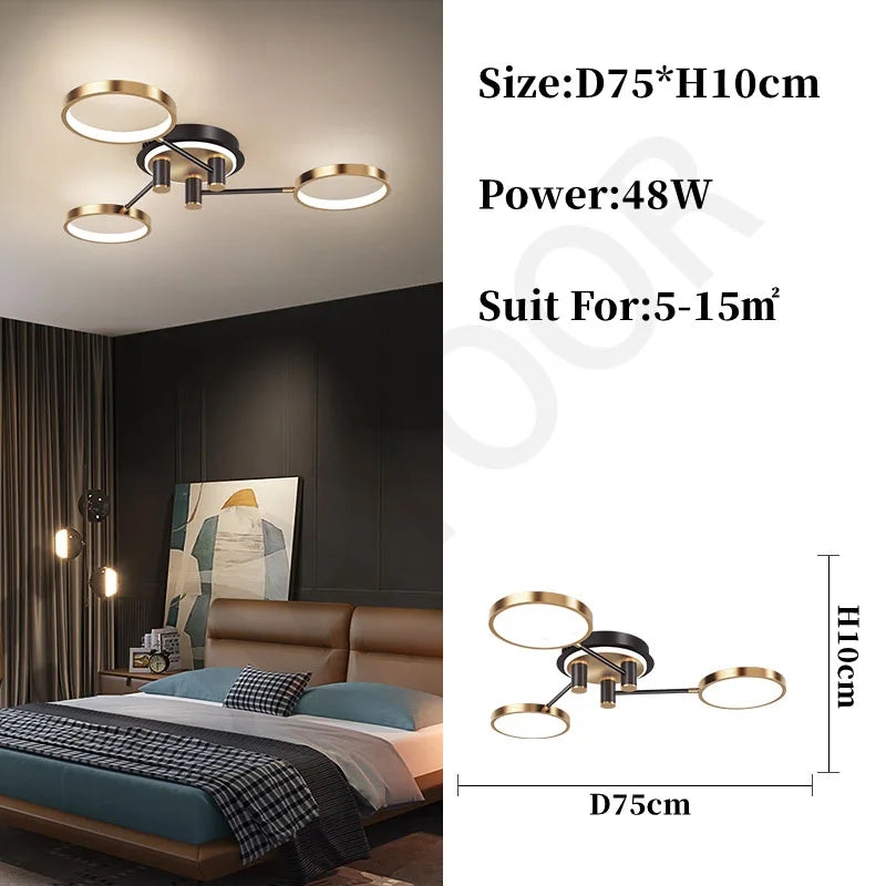 Nordic Modern LED Pendant Light Fixture Elegant Ceiling Lamp for Living Room, Dining Room & Bedroom
