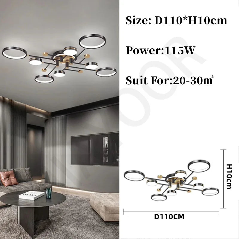 Nordic Modern LED Pendant Light Fixture Elegant Ceiling Lamp for Living Room, Dining Room & Bedroom