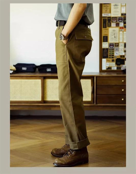 Red Tornado OG-107 Fatigue Pants Men Herringbone Twill Casual Trousers Army Green