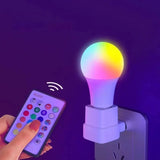 16 Colors RGB LED Bulb with Remote Color-Changing Light Bulb for Mood & Home Decoration
