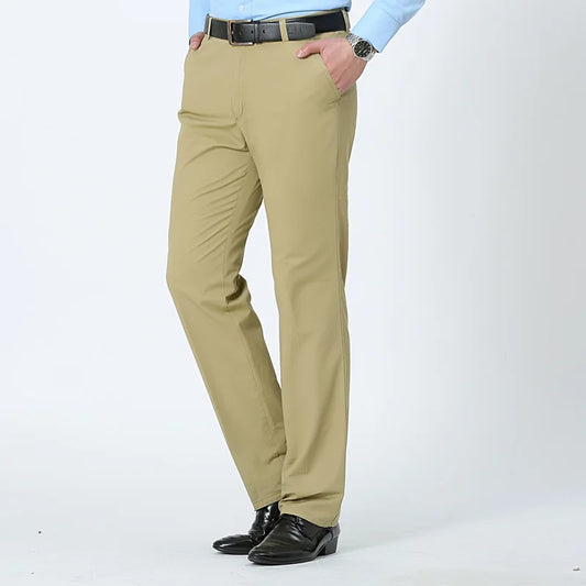 MRMT 2025 Brand Mens Trousers 100% Cotton High Waist Straight Men Trousers Slacks Loose Pants for Male Casual Trouser Man Pant