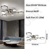 Nordic Modern LED Pendant Light Fixture Elegant Ceiling Lamp for Living Room, Dining Room & Bedroom