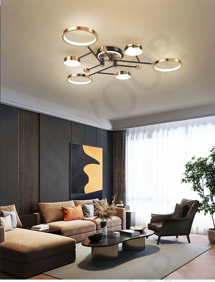 Nordic Modern LED Pendant Light Fixture Elegant Ceiling Lamp for Living Room, Dining Room & Bedroom