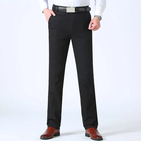 MRMT 2025 Brand Mens Trousers 100% Cotton High Waist Straight Men Trousers Slacks Loose Pants for Male Casual Trouser Man Pant