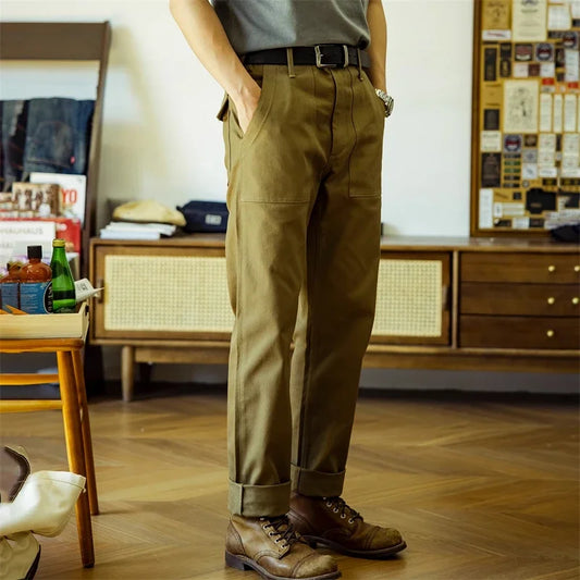 Red Tornado OG-107 Fatigue Pants Men Herringbone Twill Casual Trousers Army Green