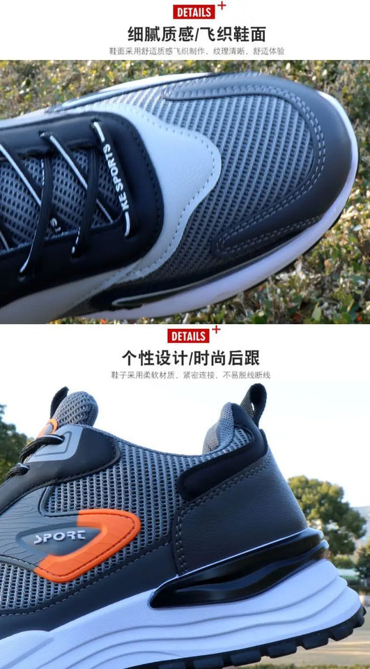 Men’s Running Shoes – Spring/Summer Mesh Dad Shoes | حذاء جري رجالي – شبك ربيعي/صيفي، حذاء سميك