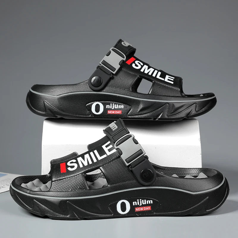 2025 Men’s Massage Slippers – Indoor/Outdoor Comfortable Slides | شباشب تدليك رجالي 2025 – مريحة للاستخدام الداخلي والخارجي