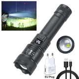 2000LM LED Tactical Flashlight USB Rechargeable High-Brightness Torch for Outdoor & Emergency Use