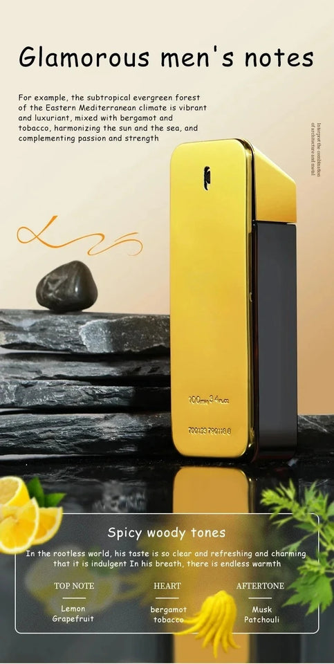 Long Lasting Fragrance 100ML High Quality Brand Perfume Men's Charm Body Spray Luxurious Woody Spicy Cologne Suitable for gifts