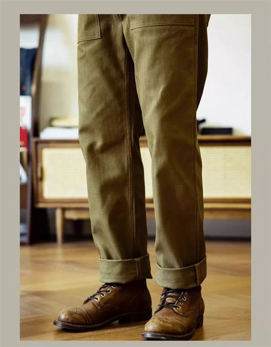 Red Tornado OG-107 Fatigue Pants Men Herringbone Twill Casual Trousers Army Green