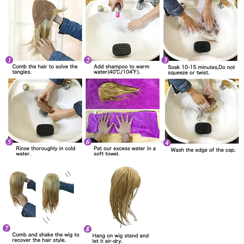 26 Inch Long Straight Synthetic Wig for Women – Fashion, Daily & Party | شعر مستعار صناعي طويل مستقيم 26 بوصة للنساء – أزياء، يومي وحفلات