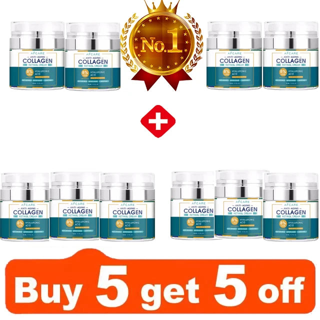 8% HA Collagen Face Cream for Men – Anti-Aging & Wrinkle Remover | كريم الوجه بالكولاجين 8% للرجال – مضاد للشيخوخة وإزالة التجاعيد