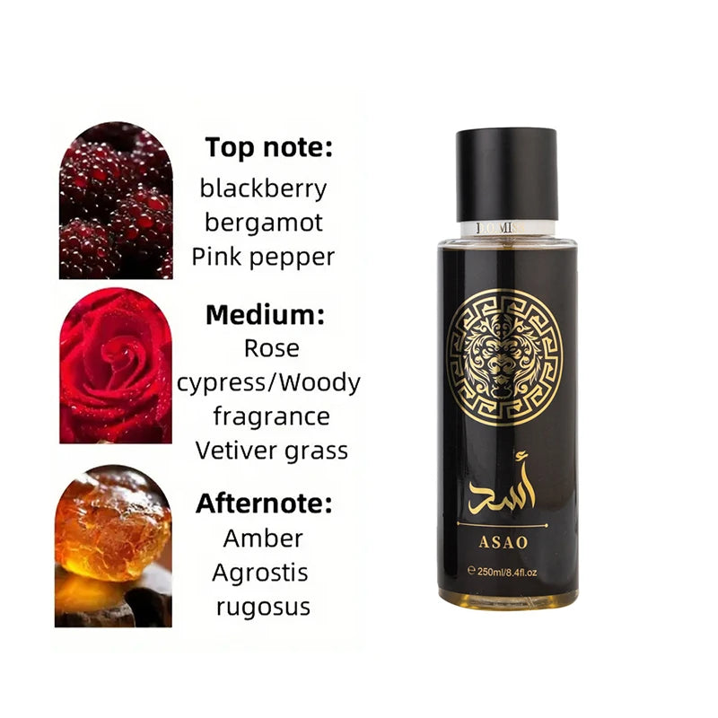 Arab Men Perfume Brand New Long-lasting Woody Fragrance Fresh Gentleman Charm To Attract The Opposite Sex Pheromone Spray 250ml