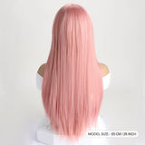 26 Inch Long Straight Synthetic Wig for Women – Fashion, Daily & Party | شعر مستعار صناعي طويل مستقيم 26 بوصة للنساء – أزياء، يومي وحفلات