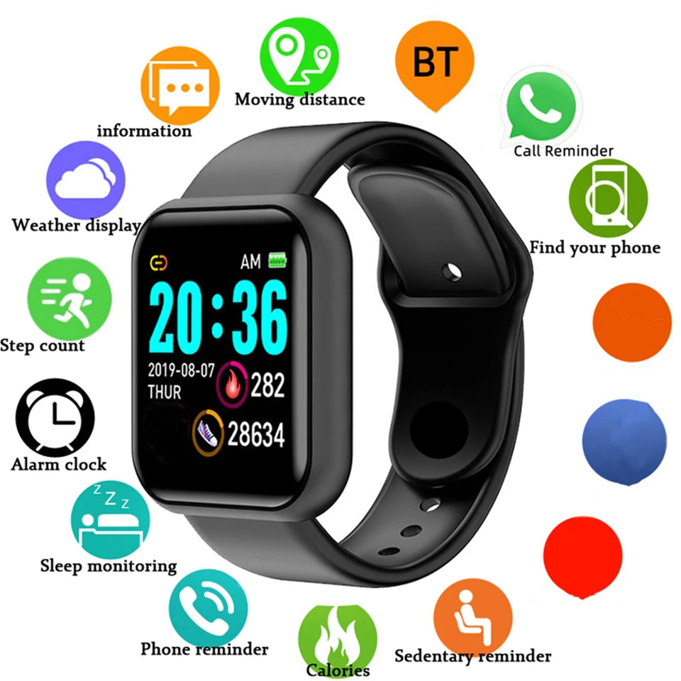 Smartwatch for Men & Women Fitness Tracker with Heart Rate, Steps & Notifications