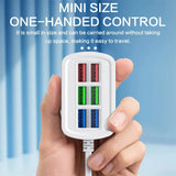 Fast USB Charger 6-in-1 Desktop Charging Station – 1m Cord, USB Hub | شاحن USB سريع 6 في 1 – محطة شحن مكتبية، سلك 1م، هاب USB