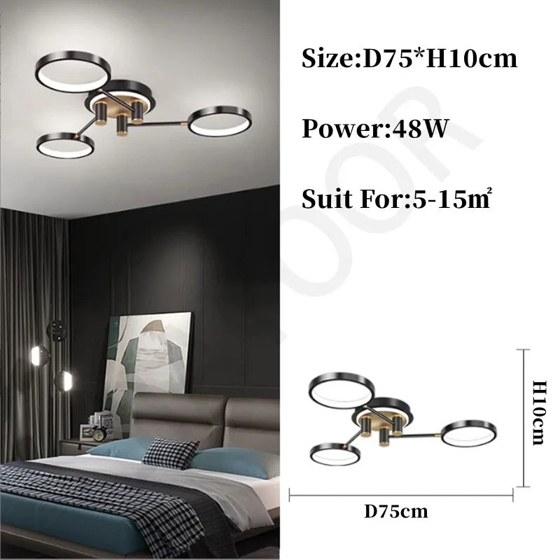 Nordic Modern LED Pendant Light Fixture Elegant Ceiling Lamp for Living Room, Dining Room & Bedroom