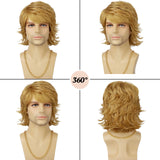 Synthetic Men’s Wig – Short Black Layered, Heat Resistant | شعر مستعار صناعي للرجال – قصير أسود طبقات، مقاوم للحرارة