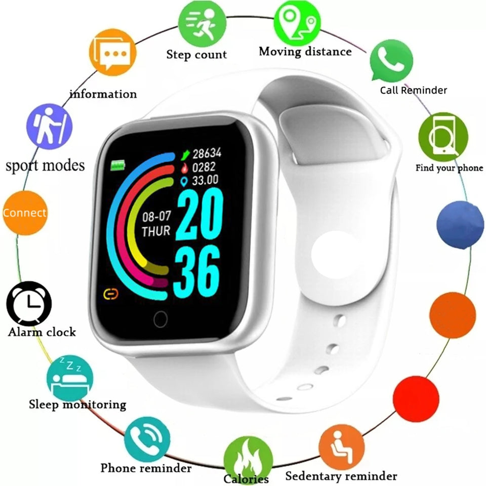 Smartwatch for Men & Women Fitness Tracker with Heart Rate, Steps & Notifications