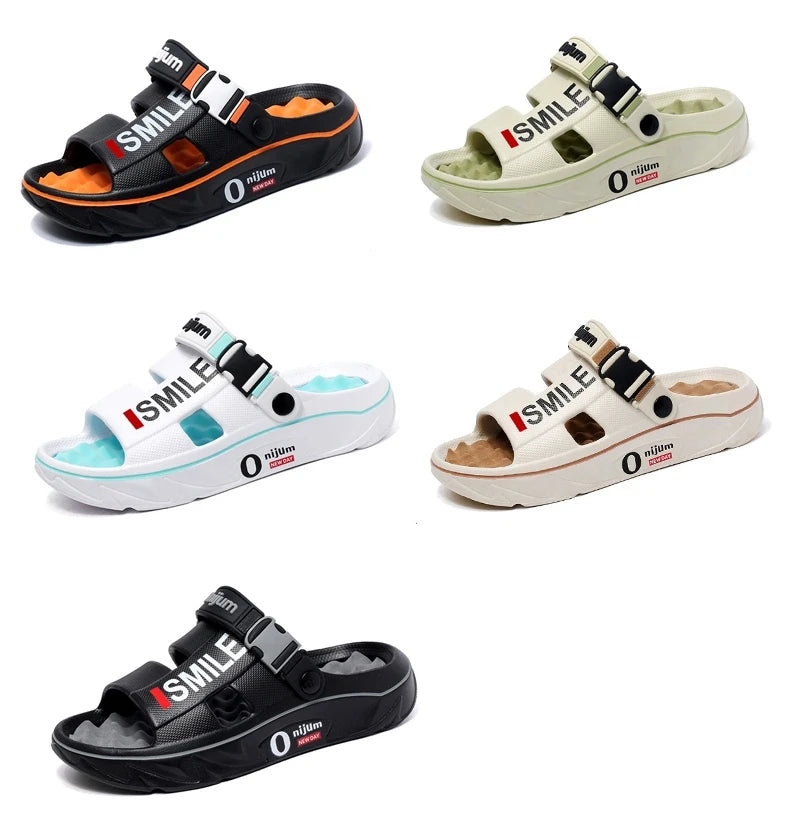 2025 Men’s Massage Slippers – Indoor/Outdoor Comfortable Slides | شباشب تدليك رجالي 2025 – مريحة للاستخدام الداخلي والخارجي