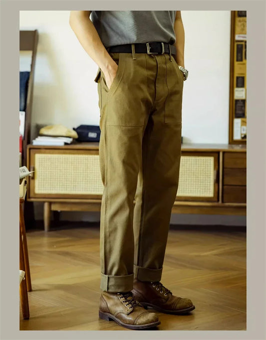 Red Tornado OG-107 Fatigue Pants Men Herringbone Twill Casual Trousers Army Green