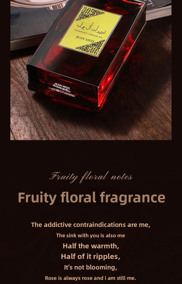 100ml Dubai Women Perfume Long-lasting Arabian Princess Ladies Perfumes Natural Pure Sexy Charming Fragrance Fruity Floral Scent