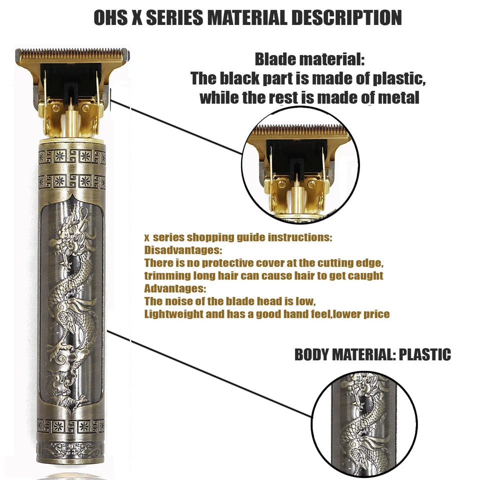 T9 Electric Hair Clipper & Beard Trimmer 0mm Precision Shaver for Men’s Hair, Beard & Body Grooming