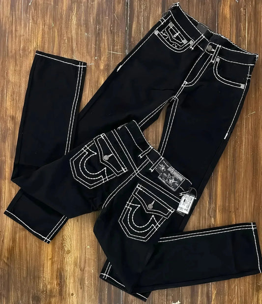 Vintage Hip Hop Street Leisure Denim Pants Buddha Y2k Gothic Fashion Embroidered Straight Leg Wide Leg Jeans Men Clothing
