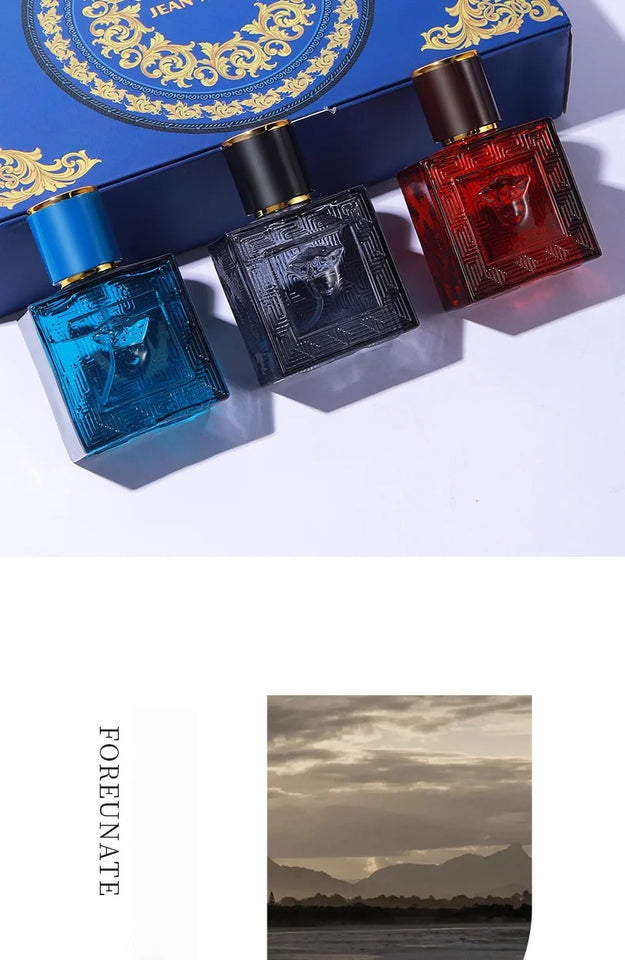 Brand Perfume Cologne Men Perfume 3pcs Spray Flirting Pheromone Lasting Irresistible Temptation Light Fragrance Gentleman Parfum