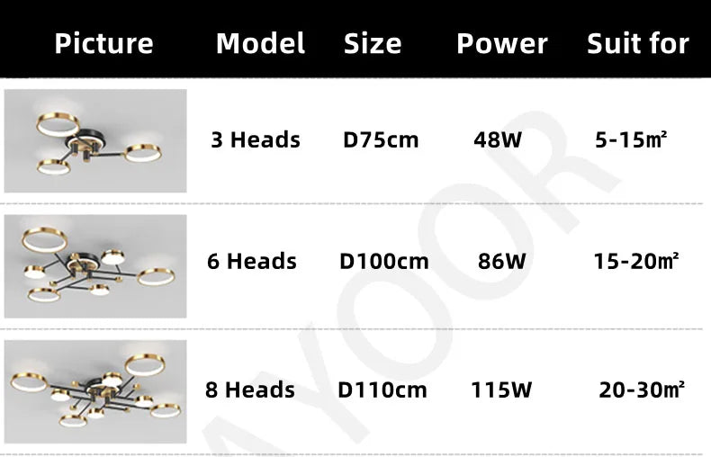 Nordic Modern LED Pendant Light Fixture Elegant Ceiling Lamp for Living Room, Dining Room & Bedroom