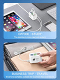 Fast USB Charger 6-in-1 Desktop Charging Station – 1m Cord, USB Hub | شاحن USB سريع 6 في 1 – محطة شحن مكتبية، سلك 1م، هاب USB