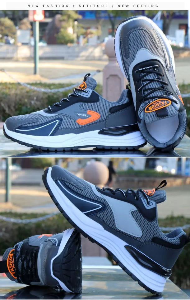 Men’s Running Shoes – Spring/Summer Mesh Dad Shoes | حذاء جري رجالي – شبك ربيعي/صيفي، حذاء سميك