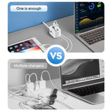 Fast USB Charger 6-in-1 Desktop Charging Station – 1m Cord, USB Hub | شاحن USB سريع 6 في 1 – محطة شحن مكتبية، سلك 1م، هاب USB