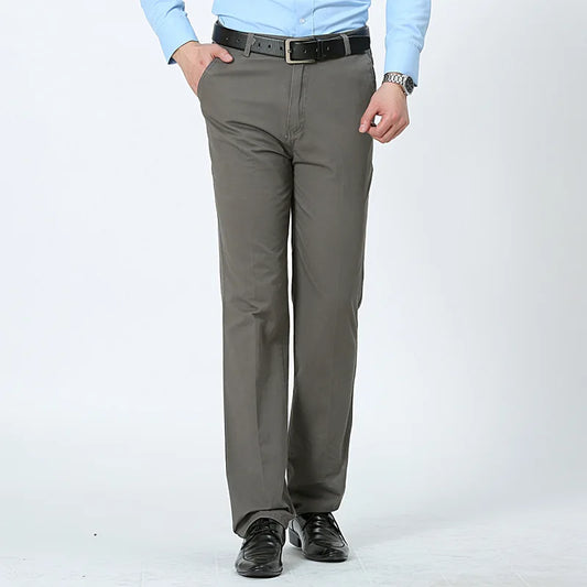 MRMT 2025 Brand Mens Trousers 100% Cotton High Waist Straight Men Trousers Slacks Loose Pants for Male Casual Trouser Man Pant