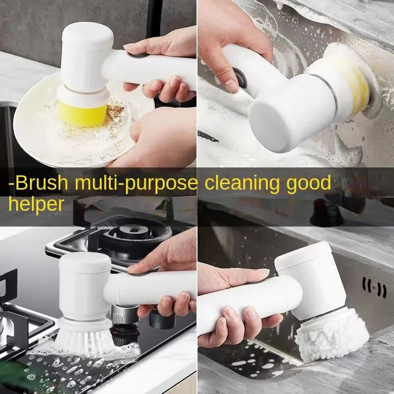 Multi-functional Electric Cleaning Brush – Kitchen & Bathroom, Wireless Power Scrubber | فرشاة كهربائية متعددة الاستخدام – المطبخ والحمام، جهاز تنظيف لاسلكي