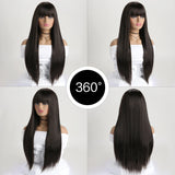 26 Inch Long Straight Synthetic Wig for Women – Fashion, Daily & Party | شعر مستعار صناعي طويل مستقيم 26 بوصة للنساء – أزياء، يومي وحفلات