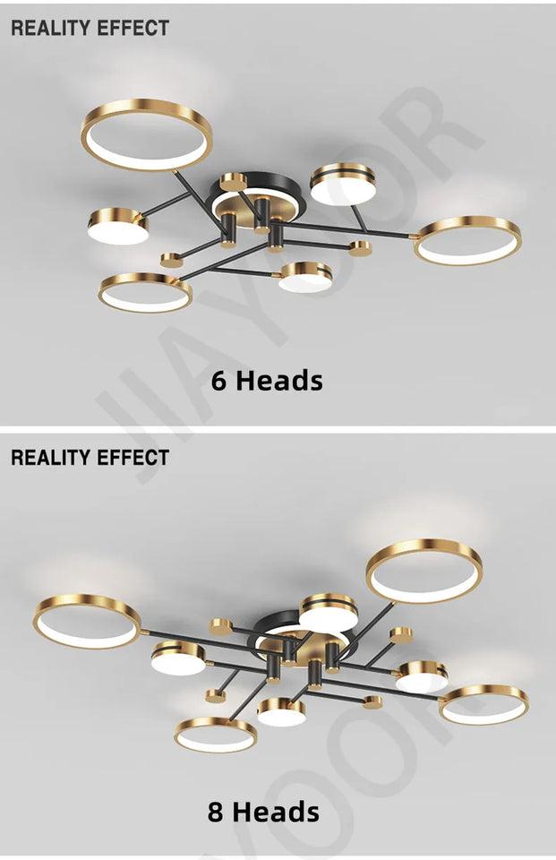Nordic Modern LED Pendant Light Fixture Elegant Ceiling Lamp for Living Room, Dining Room & Bedroom