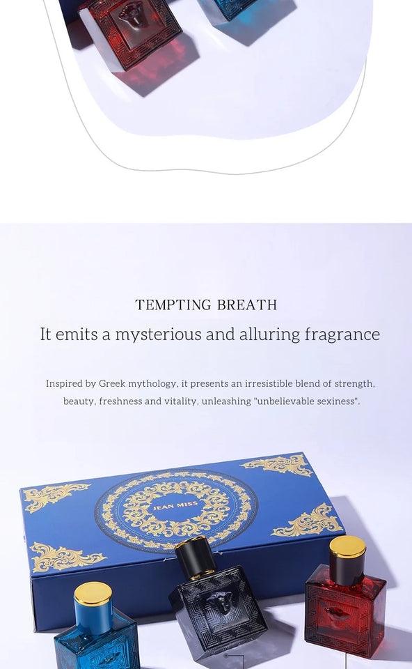Brand Perfume Cologne Men Perfume 3pcs Spray Flirting Pheromone Lasting Irresistible Temptation Light Fragrance Gentleman Parfum