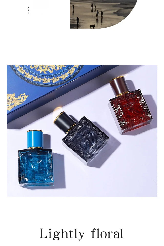 Brand Perfume Cologne Men Perfume 3pcs Spray Flirting Pheromone Lasting Irresistible Temptation Light Fragrance Gentleman Parfum