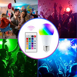 16 Colors RGB LED Bulb with Remote Color-Changing Light Bulb for Mood & Home Decoration