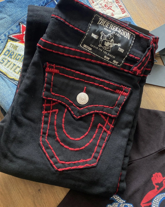 Vintage Hip Hop Street Leisure Denim Pants Buddha Y2k Gothic Fashion Embroidered Straight Leg Wide Leg Jeans Men Clothing