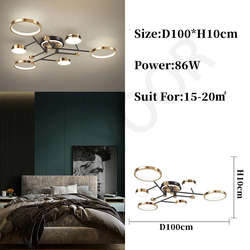 Nordic Modern LED Pendant Light Fixture Elegant Ceiling Lamp for Living Room, Dining Room & Bedroom