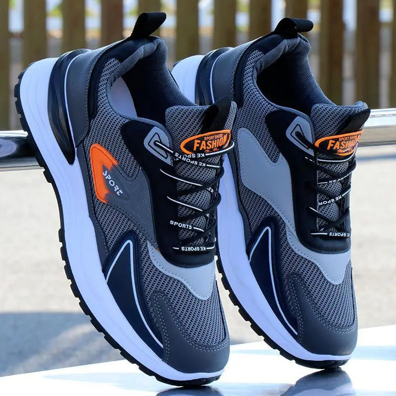 Men’s Running Shoes – Spring/Summer Mesh Dad Shoes | حذاء جري رجالي – شبك ربيعي/صيفي، حذاء سميك