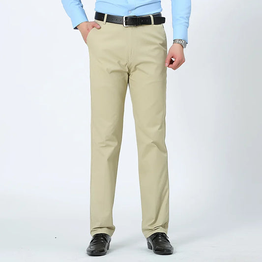 MRMT 2025 Brand Mens Trousers 100% Cotton High Waist Straight Men Trousers Slacks Loose Pants for Male Casual Trouser Man Pant