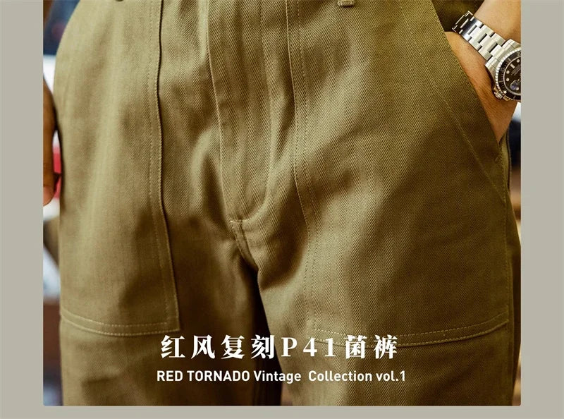 Red Tornado OG-107 Fatigue Pants Men Herringbone Twill Casual Trousers Army Green