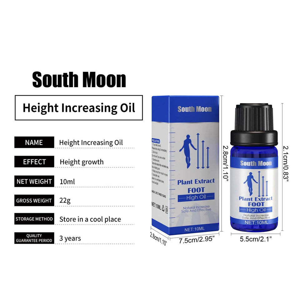Height Increasing Oil 10ml – Body Growth, Bone Essence, Foot Care | زيت زيادة الطول 10مل – نمو الجسم، مصل العظام، العناية بالقدم