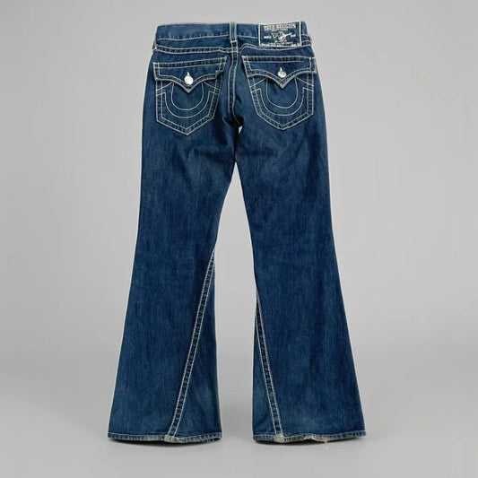 Vintage Hip Hop Street Leisure Denim Pants Buddha Y2k Gothic Fashion Embroidered Straight Leg Wide Leg Jeans Men Clothing