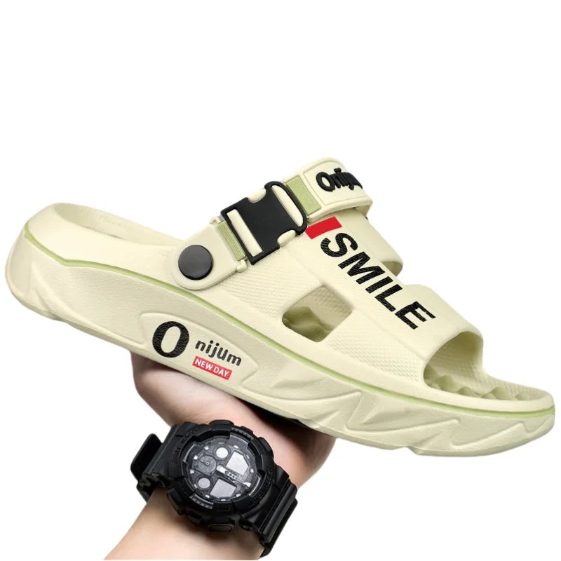 2025 Men’s Massage Slippers – Indoor/Outdoor Comfortable Slides | شباشب تدليك رجالي 2025 – مريحة للاستخدام الداخلي والخارجي